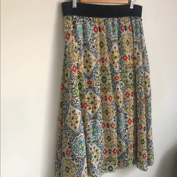 LuLaRoe Colorful Patterned Women's Skirt - Picture 9 of 10